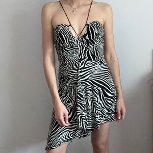 Retro Bebe zebra dress, size S Y2K